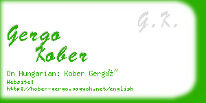 gergo kober business card